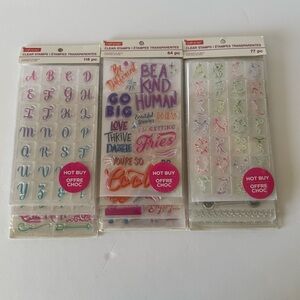 Craft Smart Clear Stamps 3 packages